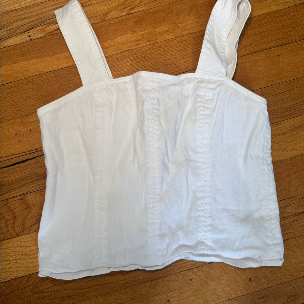 Vince White Linen Top